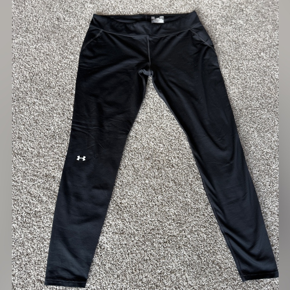 Under Armour women's black cold gear tights/ Large